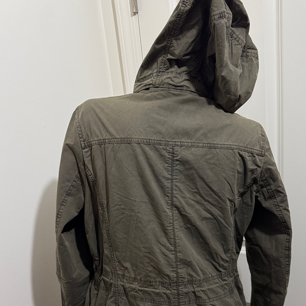 Levi's Olive Utility Jacket with Hood, Women’s Sz M - Picture 8 of 12